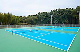 テニスコートの画像